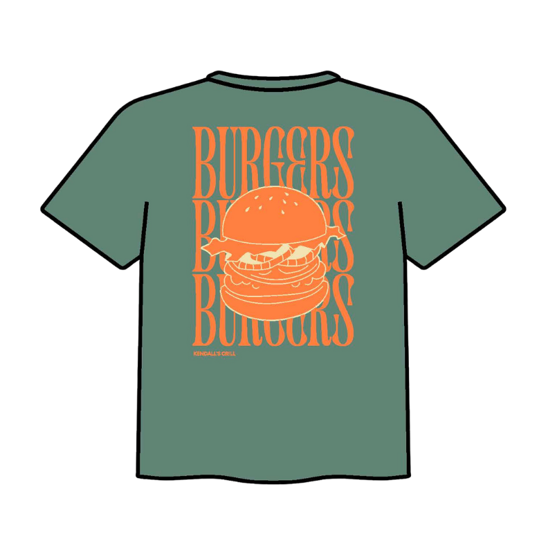 Burger T-Shirt Green