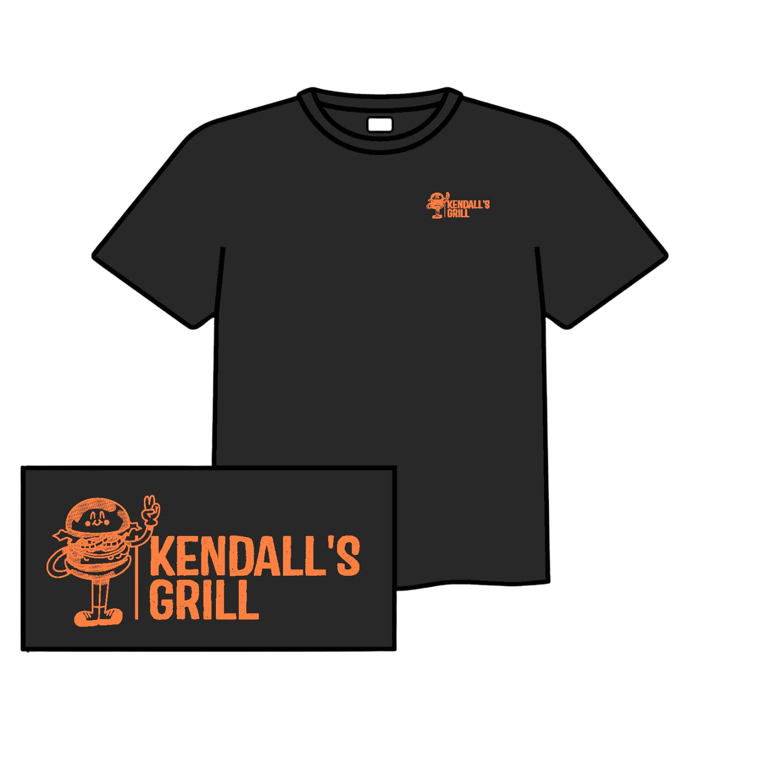 Burger T-Shirt Black